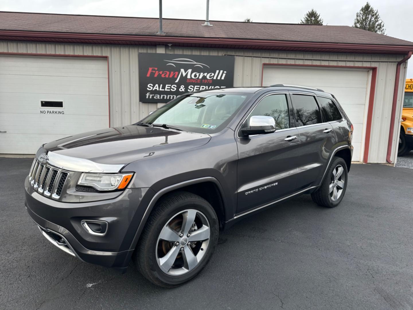 2015 Gray Jeep Grand Cherokee (1C4RJFCG7FC) with an 6 engine, automatic transmission, located at 8464 Route 219, Brockway, PA, 15824, (814) 265-1330, 41.226871, -78.780518 - Sharp and well equipped 2015 Jeep Grand Cherokee Overland with V6, leather interior, power/heated fronts seats, sunroof, navigation, and much more. Serviced and ready to go. - Photo#0